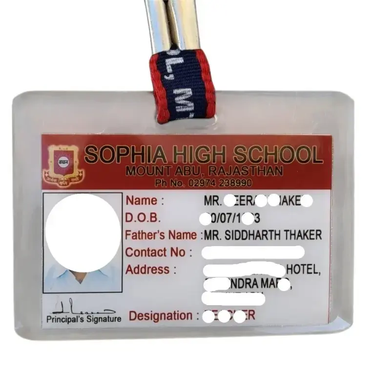Custom-engraved and printed school teacher ID cards High-quality, durable, and professional identificatio - 1